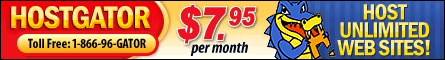 hostgator logo and advertisement