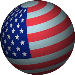 US Flag Globe