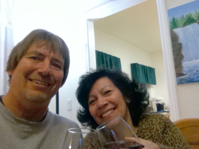 craig and rosario toasting